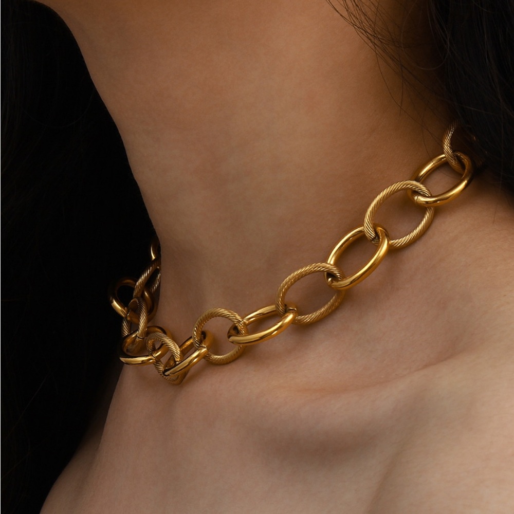 18K Gold Plated Necklace, Vintage Style Necklace, Bohemian Necklace - Picture 1 of 6